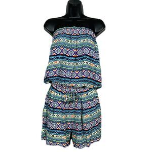 NEW! Grifflin Paris Jumper Romper Casual Shorts Strapless Summer Casual - L